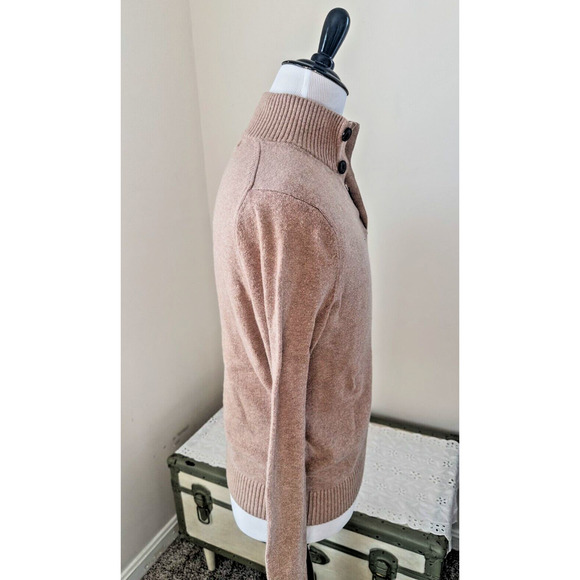 Banana Republic Sweater Men’s Small 100% Cotton Wool Blend 1/4 Button - Picture 5 of 7
